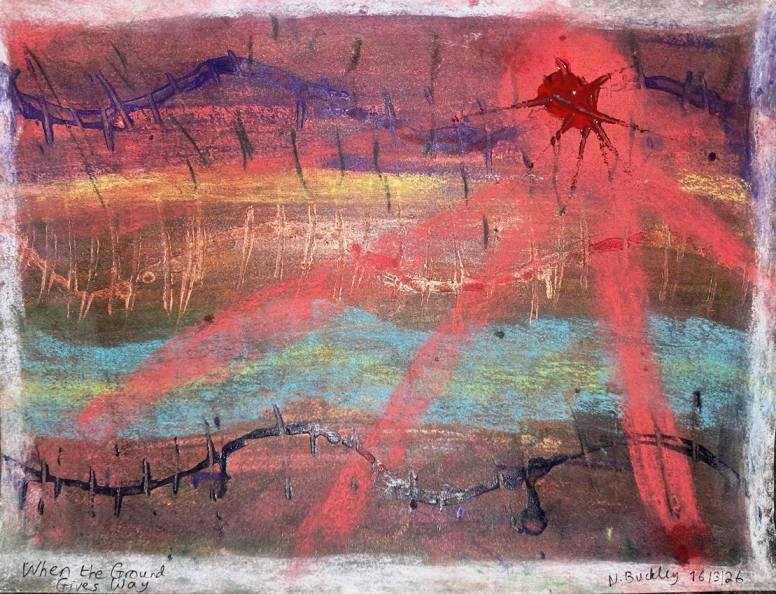 Abstract painting: When The Ground Gives Way